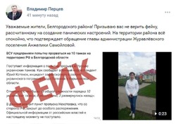 Владимир Перцев назвал фейком информацию о попытке ВСУ прорваться в Белгородскую область на танках 