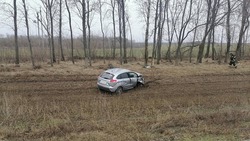 74-летний водитель съехал в кювет и врезался в дерево в Ивнянском районе